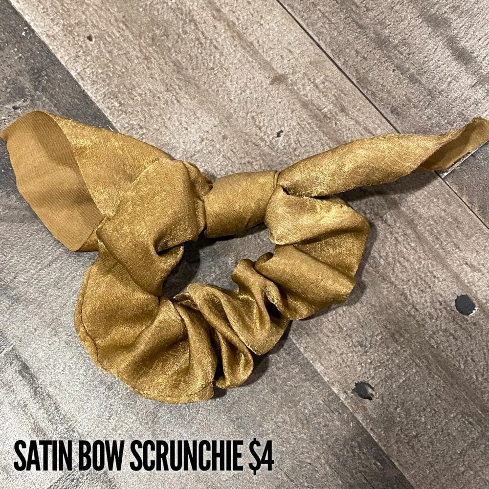 Satin Bow Scrunchies