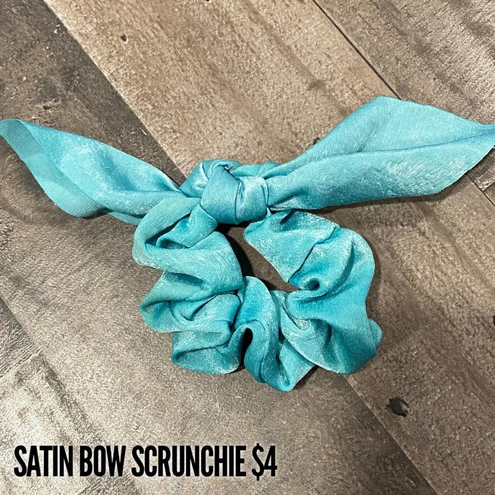 Satin Bow Scrunchies