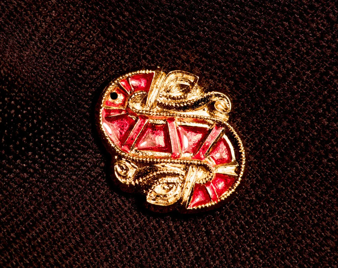 Saxon pendant with red enamel - S-32