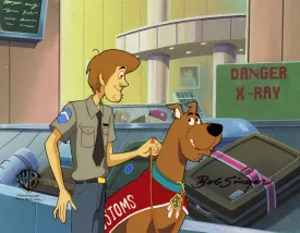 Scooby-Doo on Zombie Island Original Production Cel with Matching Drawing on Original Production Background: Scooby and Shaggy