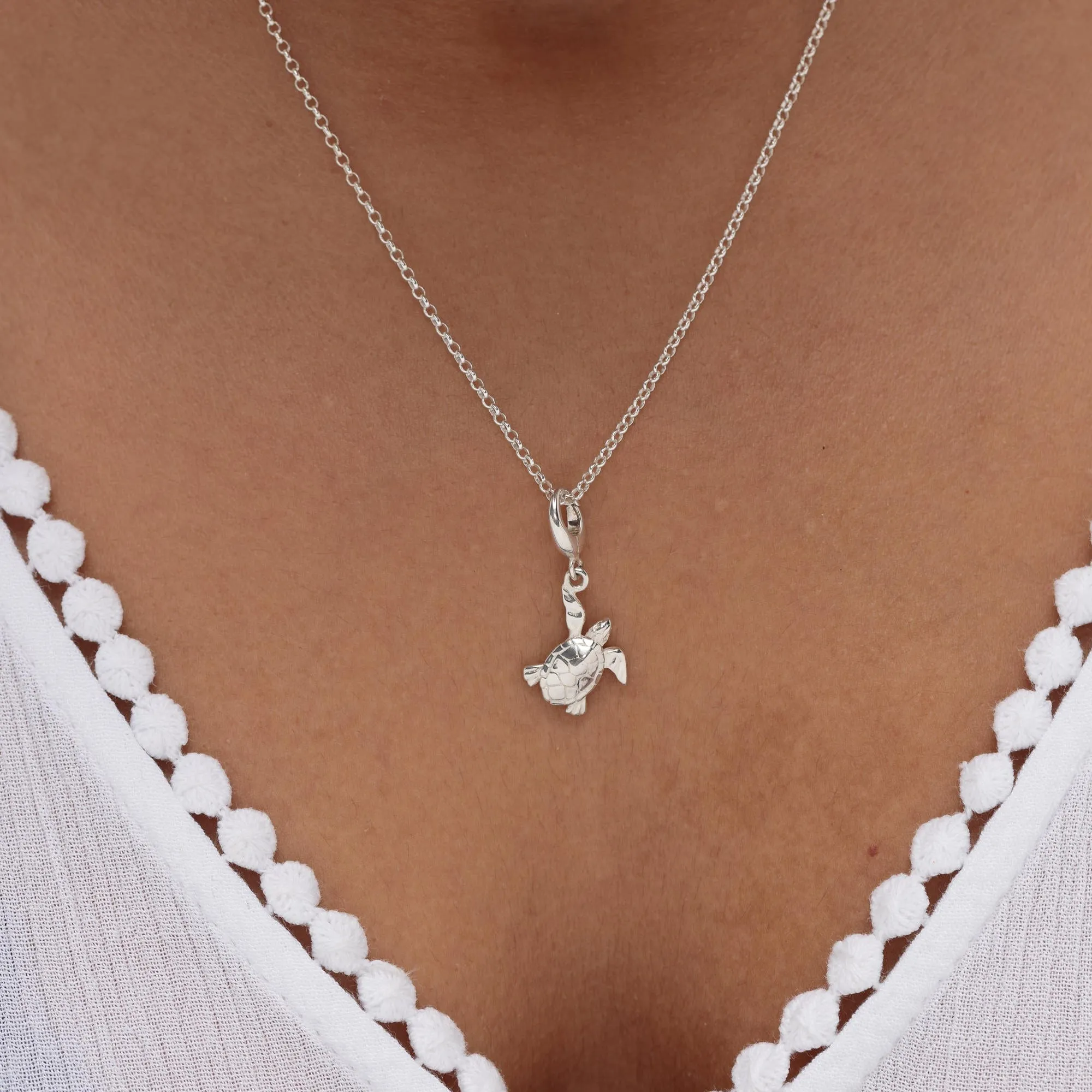 Silver Turtle Charm