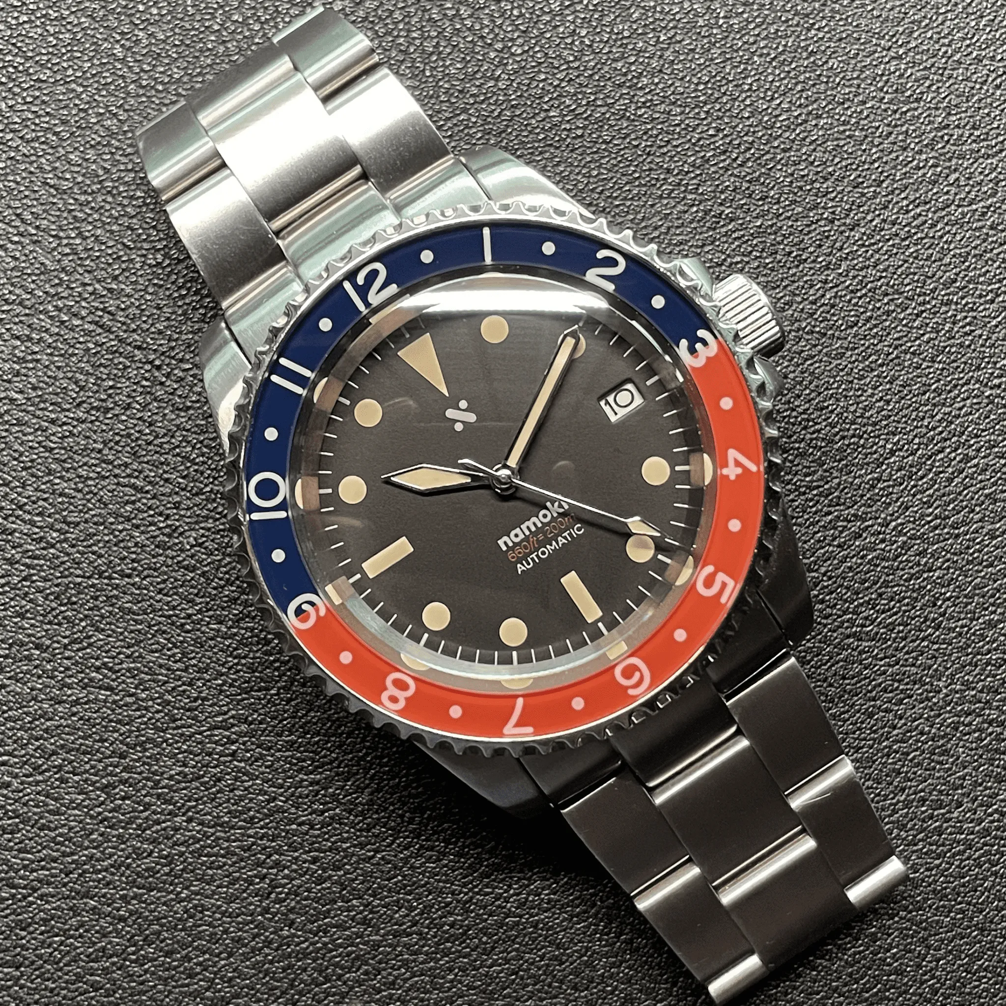 SKX007/SRPD Glass Bezel Insert: Dual Time Style Pepsi