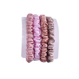 Small silk scrunchies - Castle - 4 Pack - dropshipping