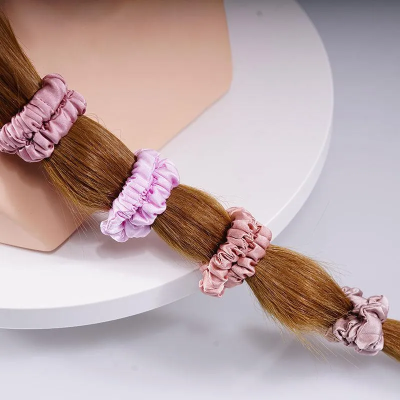 Small silk scrunchies - Castle - 4 Pack - dropshipping