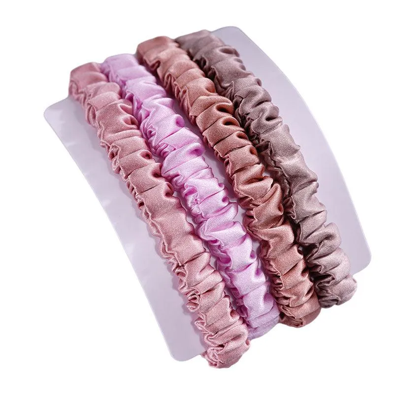 Small silk scrunchies - Castle - 4 Pack - dropshipping