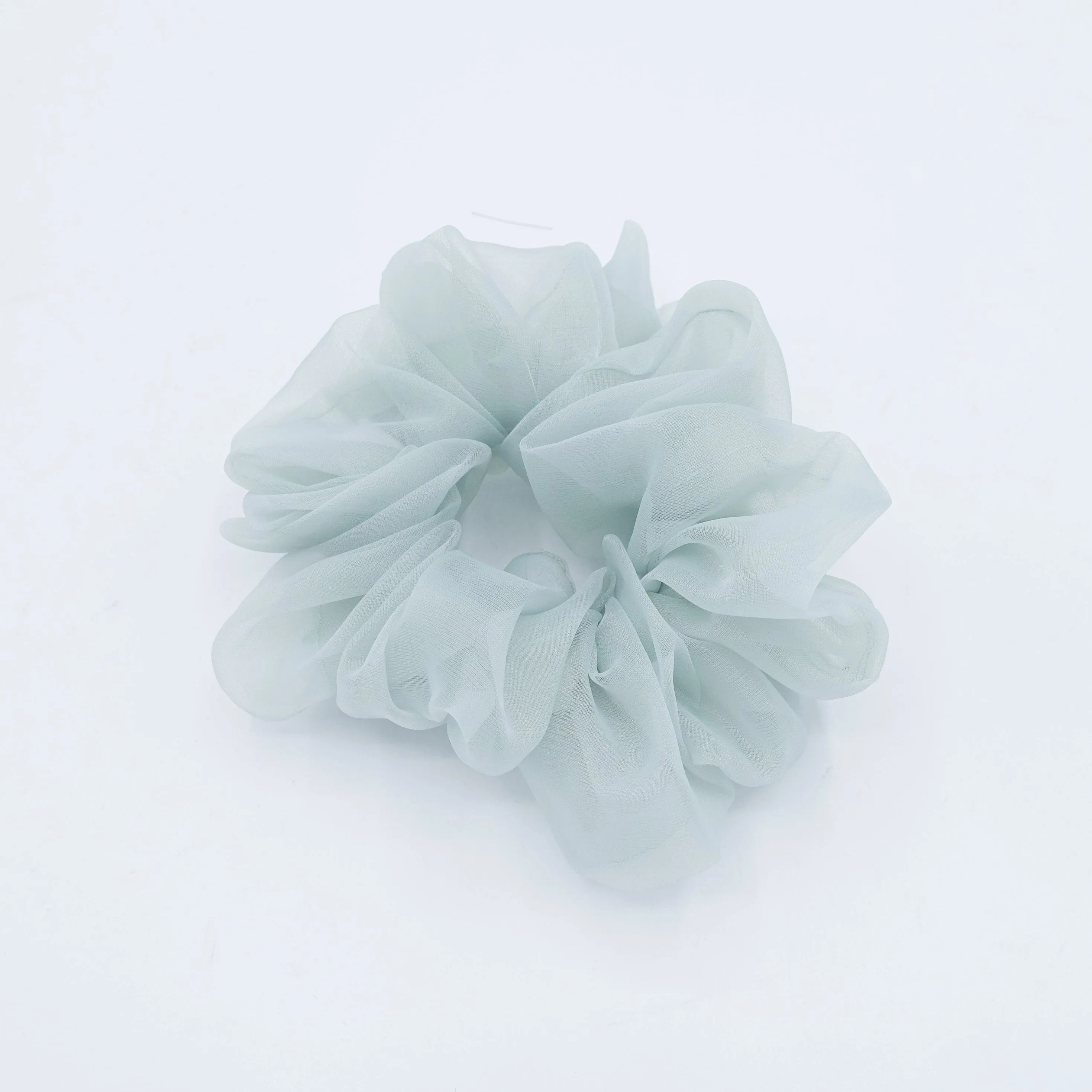 solid organza scrunchies see-through scrunchie woman hair accessory
