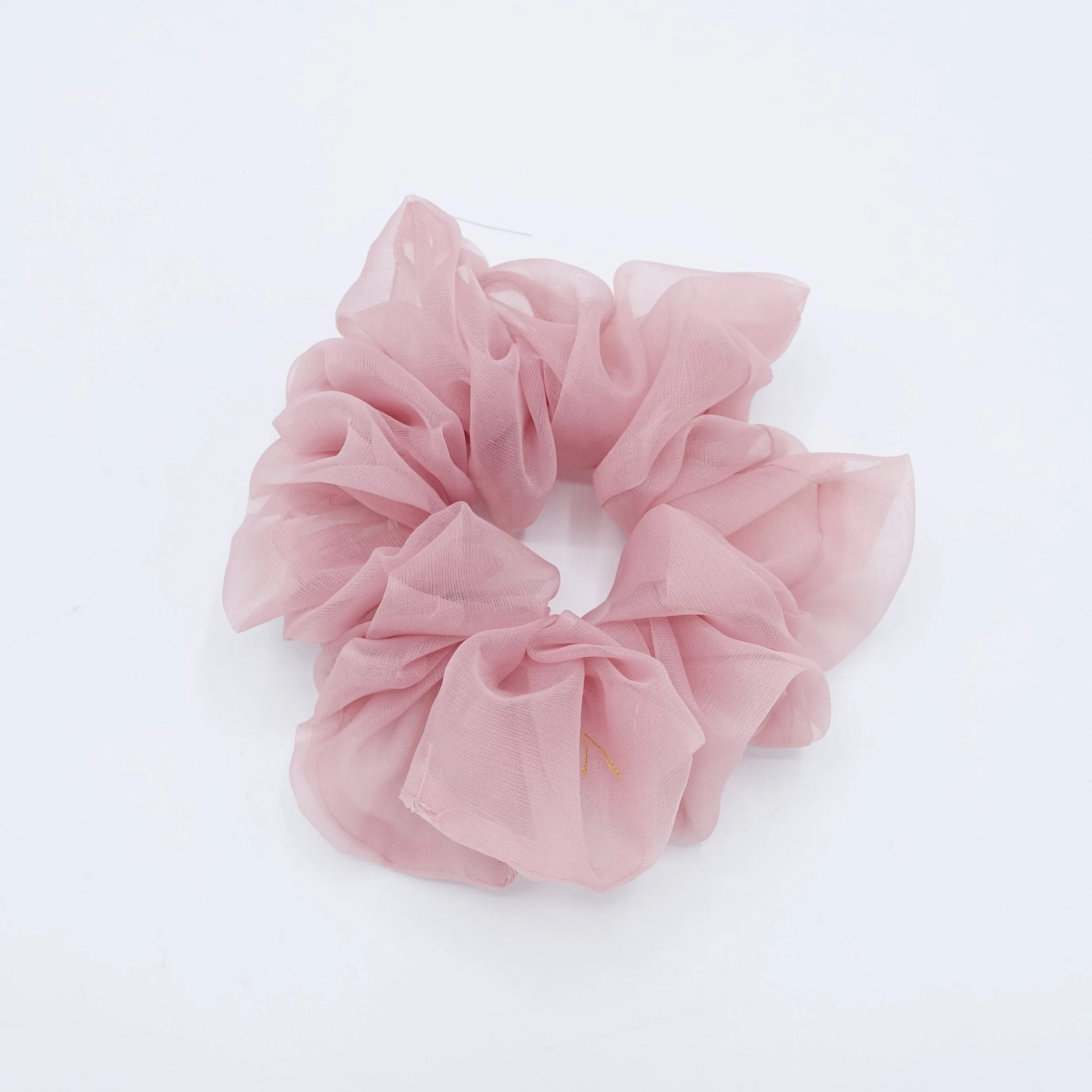 solid organza scrunchies see-through scrunchie woman hair accessory