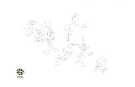 Space Jam Original Production Drawing: Space Jam Cast