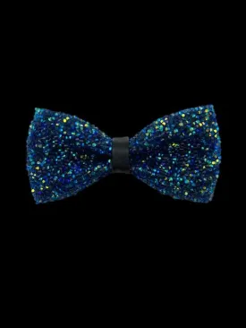 Sparkly Peacock Blue and Green Crystal Bowtie