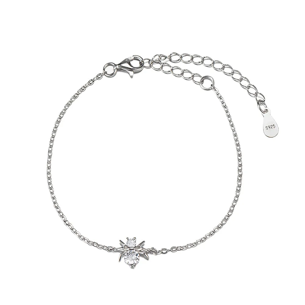 Sterling Silver Spider Bracelet