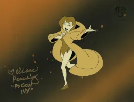 The New Batman Adventures Original Production Cel with Matching Drawing Signed by Diane Pershing: Poison Ivy