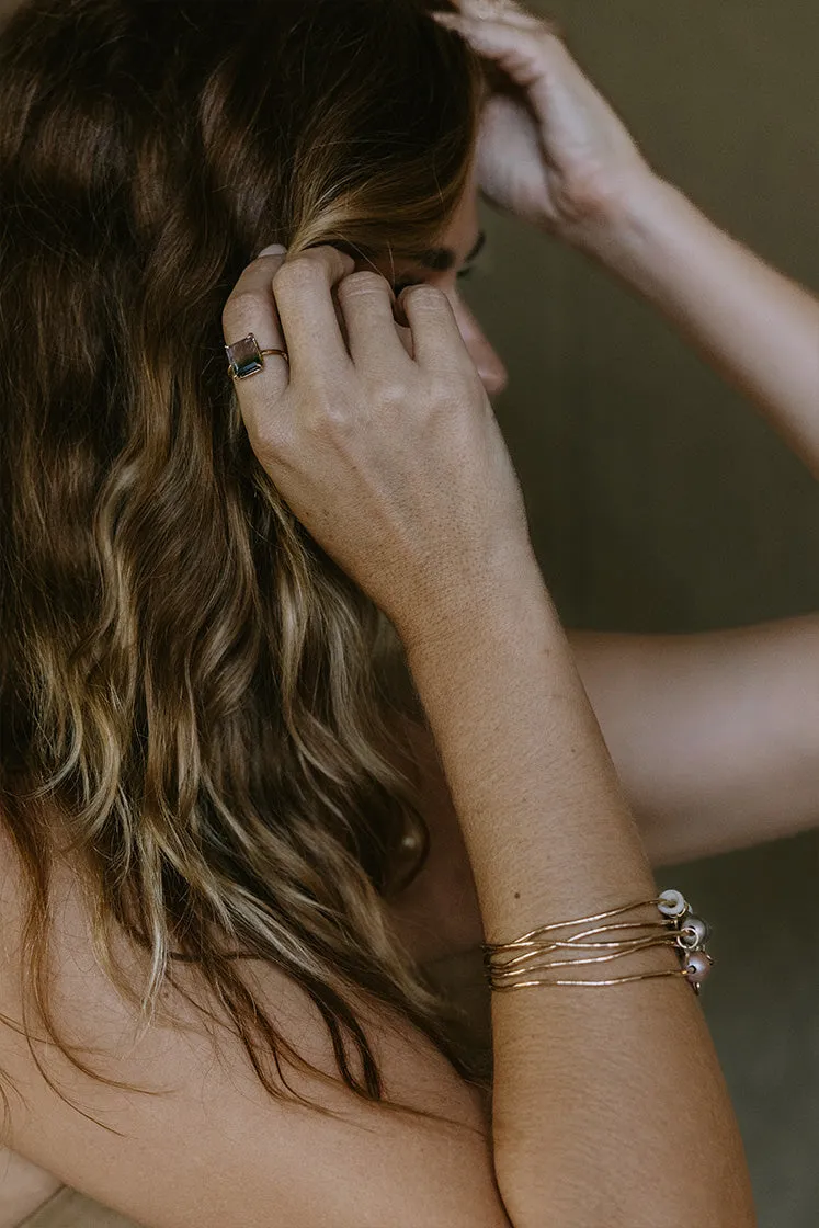 Ti Leaf Bangle - South Seas Pearl