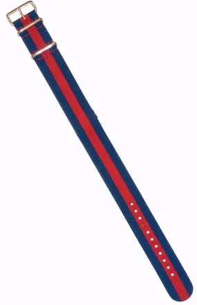 Navy and Red Striped Watchband