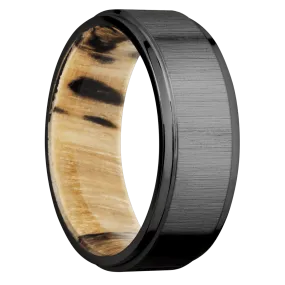 Zirconium with Crosssatinblack , Polish Finish and Spalted Tamarind