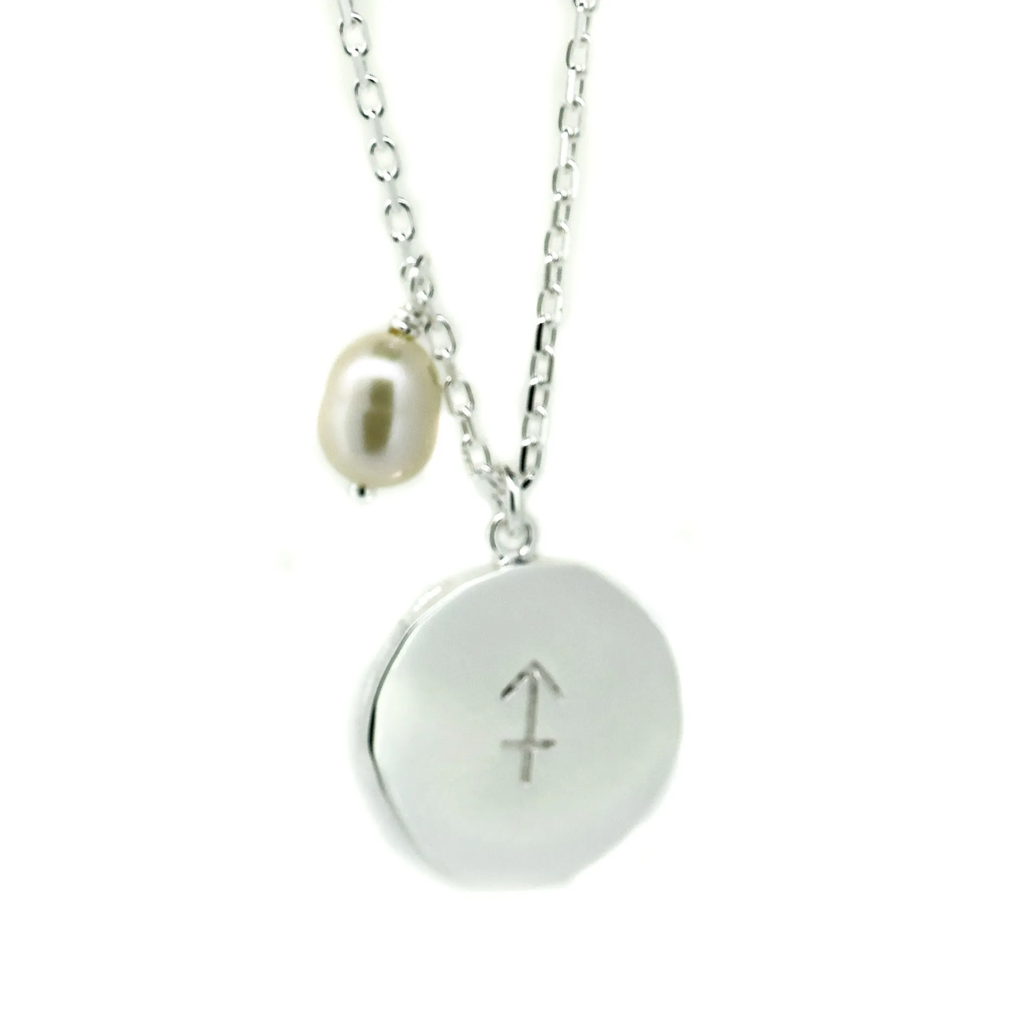 Zodiac Sagitarrius Necklace Silver